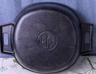 Pampered Chef Pre-seasoned 10" Cast Iron Skillet 100178 Dual Handle Fry Pan 20C Used. Price: $42.99.