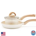 Vkoocy Non Stick Pots And Pans Set Ceramic Cookware Granite Dot 3PCS New. Price: $33.78.