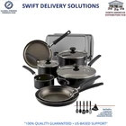 Farberware Easy Clean 22-PC Nonstick Cookware Set W/ Griddle & Tools, Black New. Price: $79.00.