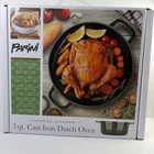 Parini 3 Quart Cast Iron Dutch Oven Enameled Cookware New Box. Price: $17.90.