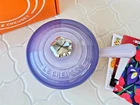 Creuset Saucepan 16CM 1-1/8QT Bluebell Purple Cast Iron Flower Knob Nib New. Price: $320.00.