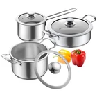 Aufranc Stainless Steel Pots And Pans Set, Piece Nonstick 6-PCS, Silver New. Price: $56.17.