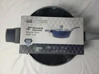 Iko 4 Qt 3.8 Liter Ceramic Saute' Pan With Lid Sapphire Diamond New. Price: $19.54.