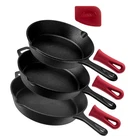 Cuisinel Cast Iron Skillet Set 12"-INCH 8"+10"+12", New. Price: $69.62.