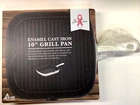 Eco + Chef Enamel Cast Iron 10" Grill Pan White Square 5 Lbs Nib New. Price: $39.99.