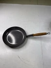 Creuset Cast Iron Enamel Black Skillet Wooden Handle # 26 France Frying Pan Used. Price: $99.99.