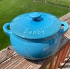 Denby Curve Mini Casserole Dish Blue Oven To Table Soup Pot Lovely Cottage, New. Price: $29.99.