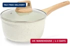 Eslite Life Nonstick Sauce Pan With Lid, 1.5 Qt Small Soup Pot Compatible New. Price: $33.73.