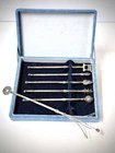 Vintage Japanese Sterling Silver Retractable Swizzel Stick Set - Original Box Used. Price: $275.99.