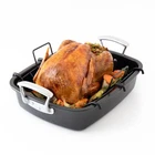 Chef Pomodoro Deluxe Large Carbon Steel Roasting Pan With U-rack, 18.5 14.5.... Price: $74.29.