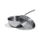 Cookware - 2 Quart Stainless Steel Saucier Pan 5 Ply Clad Profe... New. Price: $240.41.