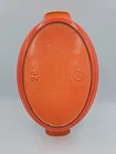 Vintage Creuset Au Gratin Dish #28 Flame Orange Enameled Cast Iron Used. Price: $35.00.