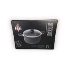 Hell's Kitchen 6 Qt Stockpot W/glass Lid, Non-stick Aluminum, Soft Touch Handle New. Price: $23.77.