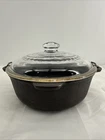 Vintage Wagner Ware Cast Iron 5QT Dutch Oven With Orig Glass Lid Made The Usa Used. Price: $90.00.