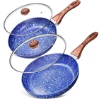 Michelangelo Frying Pan Set Lid 9.5 11 Stone-derived Interior New. Price: $120.67.