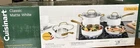 New Cuisinart 8PC Classic Matte White Stainless Steel Cookware Set. Price: $118.75.