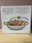 Wolfgang Puck 4.7 Quart Covered Pan Stainless Steel Oven Safe With Glass Lid New. Price: $25.30.