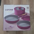 Carote Detachable Premium Ceramic Nonstick 6-PIECE Pan Set 10IN Pink New. Price: $40.00.
