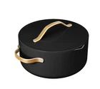 Beautiful 5 Quart Ceramic Non-stick Dutch Oven With Strainer Lid, Black Sesame New. Price: $35.99.