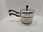 Farberware 2 Qt Durable Stainless Steel Pot With Steamer Insert And Lid Used. Price: $39.99.