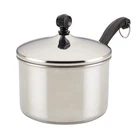 Saucepan 2 Quart Stainless Steel Mirror Satin Covered Farberware Classic New. Price: $46.99.