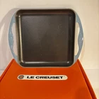 Creuset Blue Cast Iron Square Sear Griddle Skillet Pan 9.5" Enameled Used. Price: $72.95.