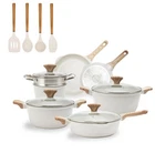Cookware Set 15 Pc Non Stick Cast Aluminum Cream Country Kitchen New. Price: $259.99.