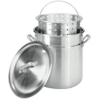 Bayou Classic 4042 42-QT Aluminum Stockpot W/ Basket Features Domed Vented Lid New. Price: $120.00.