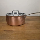 Cuisinart Copper Clad Tri-ply 3QT Saucepan Stainless Interior Discontinued Htf Used. Price: $110.00.