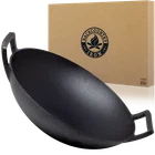 Backcountry Iron 14 Inch Cast Wok With Flat Base Handles New. Price: $59.99.
