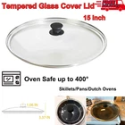 Lodge Tempered Glass Cover Lid For Skillet And Wok Cookware Dutch Ovens 15 Inch New. Price: $43.11.