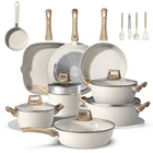 Bazova 25PCS Pots And Pans Set Non Stick, Titanium-reinforced Ceramic Cookwar... New. Price: $253.09.
