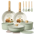 Carote Pots And Pans Set, Nonstick Cookware 19 Piece, Sage Green New. Price: $153.83.