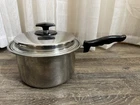 Flavor Seal By Cory Stainless Steel 18-8 3 Ply 2 Qt Sauce Pan With Lid Vintage Used. Price: $25.53.