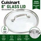Cuisinart Glass Replacement Lid 8" Pot Pan Skillet Cover Stainless Rim Handle Used. Price: $19.99.