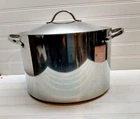 Revere Ware Proline 10 Qt Stockpot Copper Core Stainless Dutch Oven Fry Pan Lid Used. Price: $274.99.