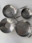 All-clad Stainless-steel 4PC With Lid (for Saut Pan), 2 Frying Pans & Wok Used. Price: $159.99.
