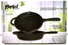 Parini Cookware Cast Iron Grill Pan Pre-seasoned, Draining Spout Hand Round New. Price: $33.56.