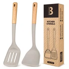 Silicone Wok Spatula Turner Set, Perfect For Scooping, Flipping, 13.7", Khaki. Price: $24.18.