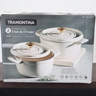 2-PACK Tramontina 4-QUART & 6-QUART Enameled Cast Iron Dutch Oven-safe Used. Price: $45.89.