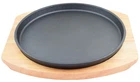 Round Cast Iron Set W/rubber Wood Underliner (10.25") New. Price: $50.00.