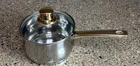 Cuisine Cookware Command Performance 2 Qt Stainless Saucepan Gold Handle Used. Price: $18.00.