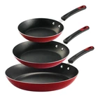 Tramontina Everyday 3 Pk Aluminum Nonstick Fry Pans Metallic Red New. Price: $33.77.