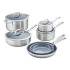 Zwilling 64080-001 Spirit Ceramic Nonstick Pots And Pans Set, 10-PC, 18/10 New. Price: $238.00.
