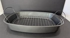 Wilton Roasting Pan Non Stick 11 X 15.5 2.5 Roaster With Rack Large Grey Used. Price: $49.99.