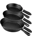 Rincentd Pre-seasoned Cast Iron Skillet Set 3 Piece Frying 6.8.10, Black New. Price: $38.91.