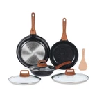 Eslite Life Nonstick Ceramic Frying Pans Skillets Set With Lids, Non-toxic Eg... New. Price: $67.99.