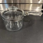 Vtg Pyrex Flameware Bottom Glass Pot For Double Boiler 6283-L 1/2 Qt W/lid Used. Price: $25.99.
