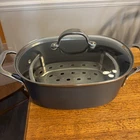 Calphalon Classic Roaster Pot 6QT W/glass Lid Used. Price: $65.00.