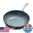 Greenpan Lima Hard Anodized Healthy Ceramic Nonstick 12.5 Wok Helper Handle New. Price: $71.59.